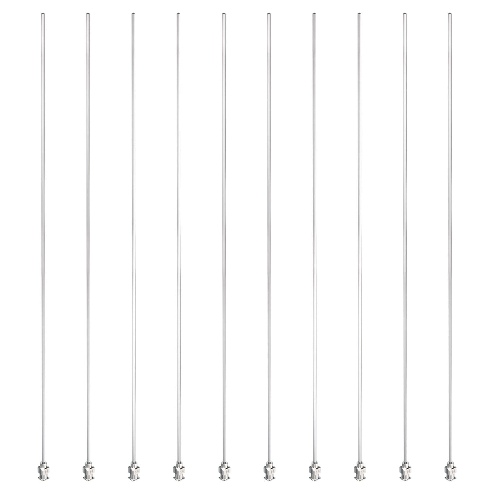 10Pcs 14Gax12" Blunt Dispensing Needle Tips Stainless Steel Silver