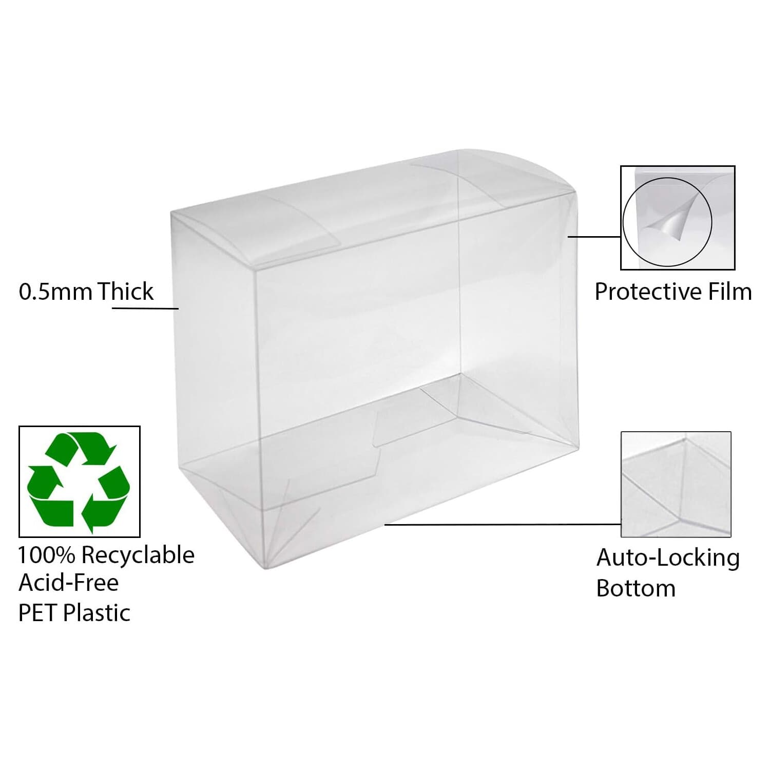 Clear Display Box Protector For Funko Pop 2-Pack Vinyl Figures 0.5mm Collectible 6