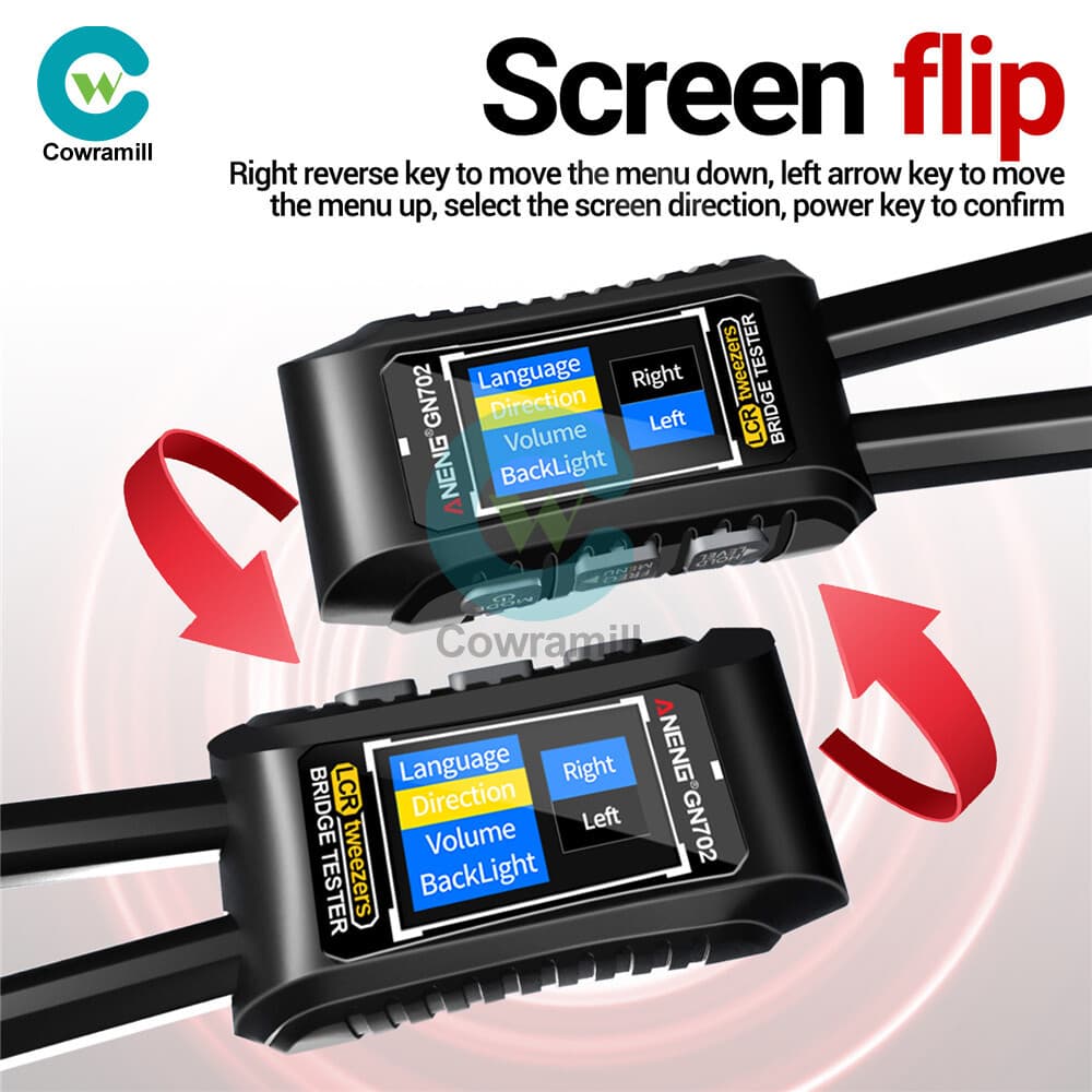 GN702 Smart Tweezer LCR Digital Bridge Meter Capacitor Inductor Component Test 6