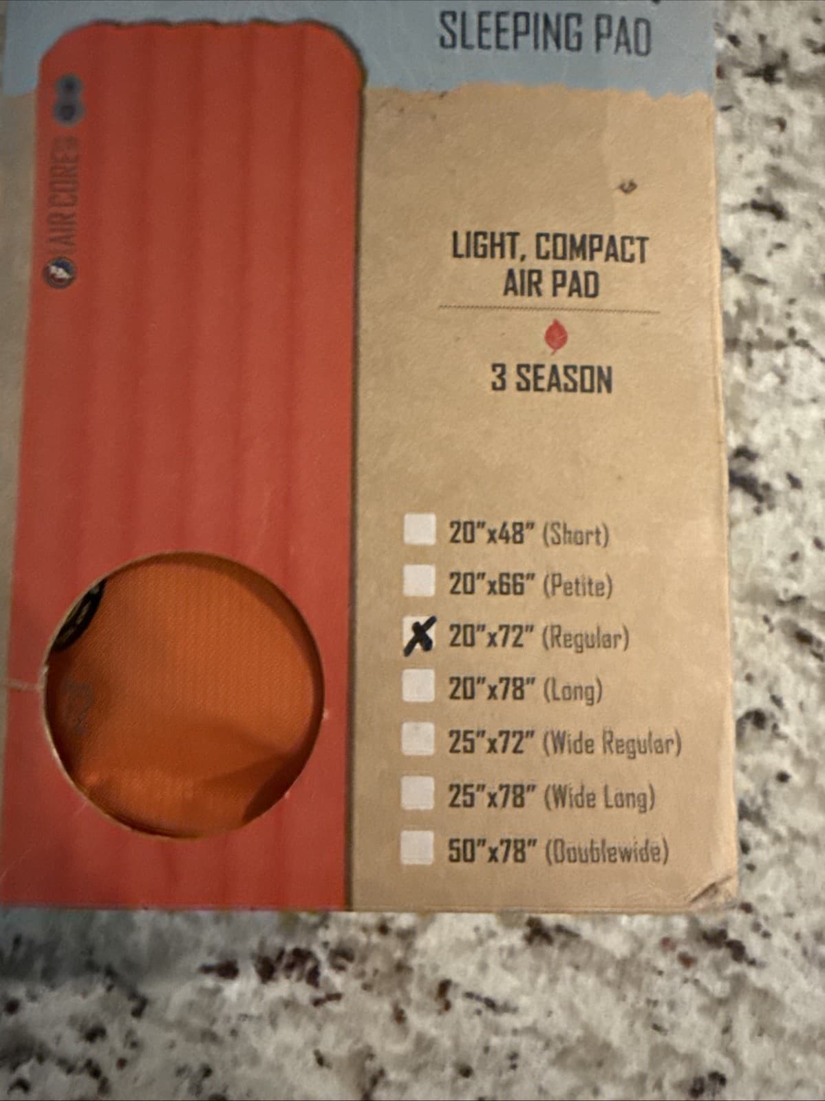 Big Agnes Air Core Ultra Sleeping Pad Uninsulated 72x20 Regular 2