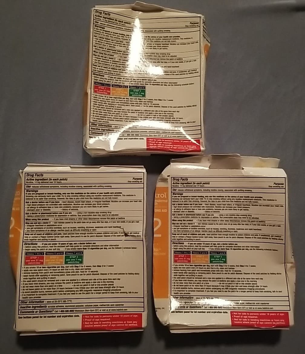 EXP 11/24 - 3 Boxes Habitrol STEP 2  Nicotine Transdermal System Patches 14 mg 2