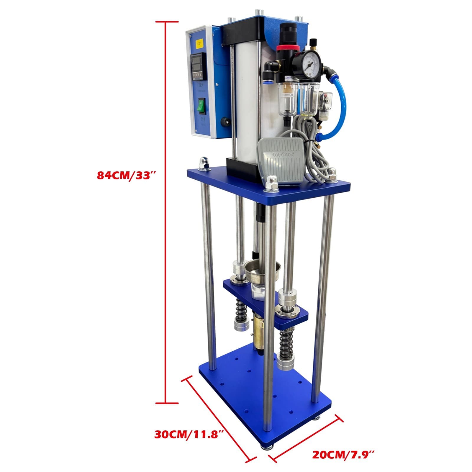 110V Lab Desktop Vertical Pneumatic Plastic Injection Molding Machine 1KW 5
