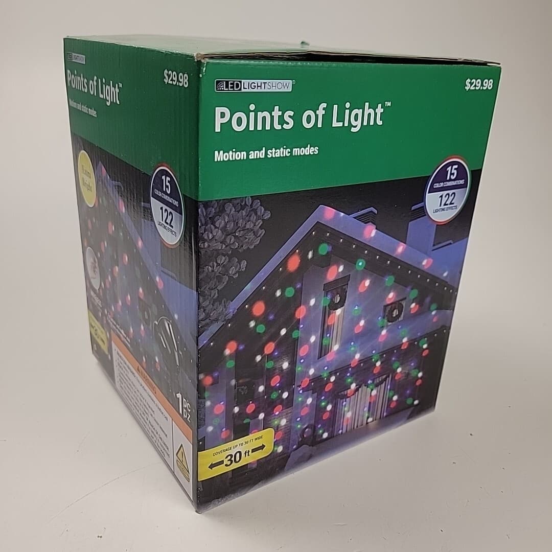 LED Lightshow Christmas Lights Projector 122 Lighting Effects Indoor/Outdoor NIB