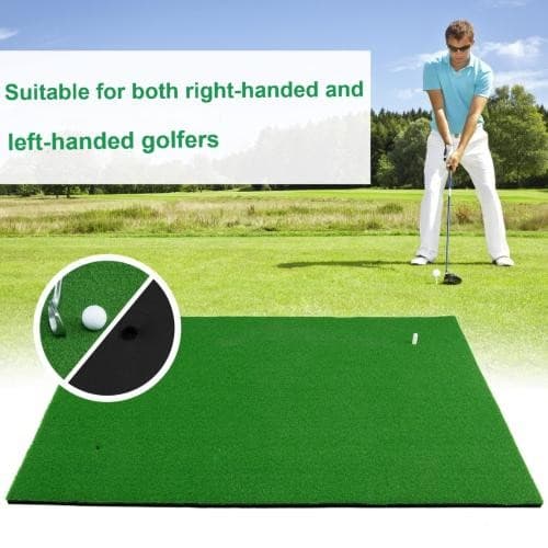 Real Feel 3.8x5Ft Golf Hitting Mat  Large Dual Turf Alignment & Angle of Approac 2