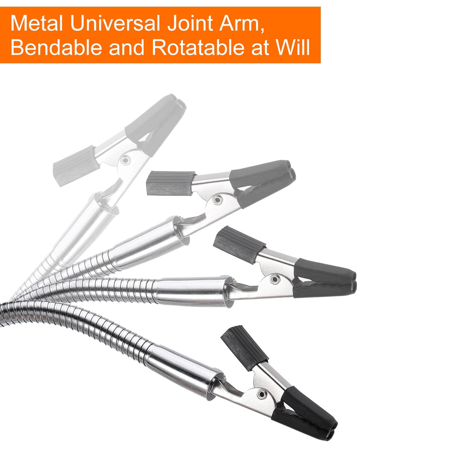 Soldering Helping Hands,Third Hand Tool with Arms & 4 Alligator Clip,Silver,10" 4