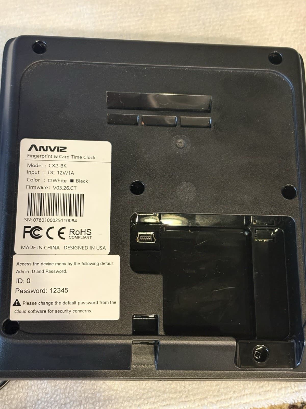 ANVIZ CX2 FINGERPRINT AND CARD BIOMETRIC TIME CLOCK FOR SMALL BUSINESS EMPLOYEES 4