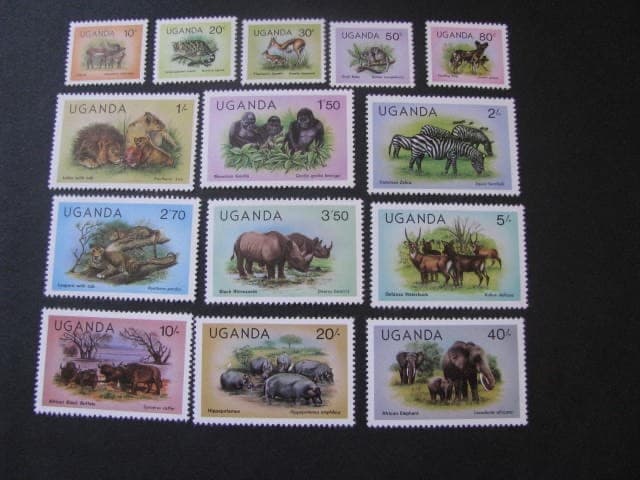 Uganda Stamp Set Scott # 279-292 Unused...Free International Shipping!