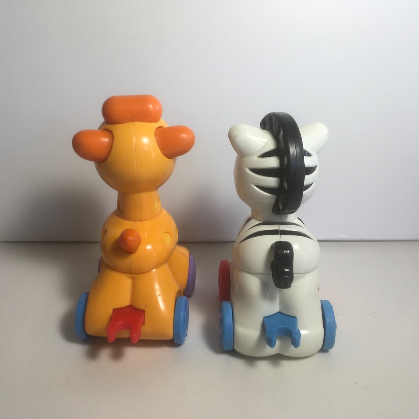 Fisher Price Amazing Animals Joint Clickers Zebra/Giraffe On Wheels 6