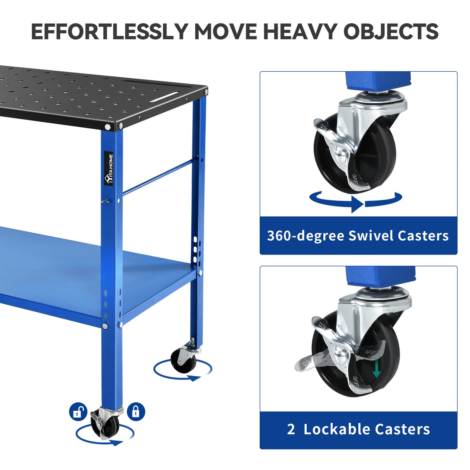36'' x 18'' 1200lb Load Carbon Steel Workbench Welding Sawing Table Storage tray 3