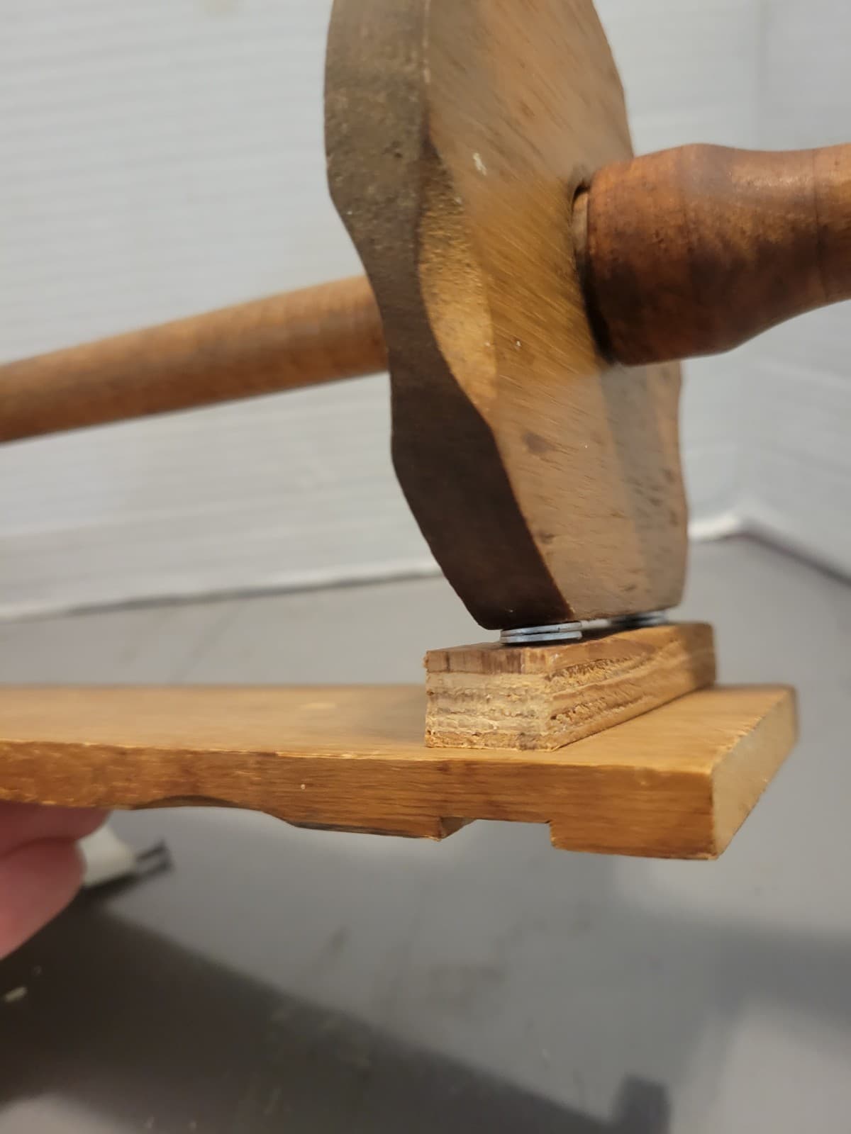 Vintage Wooden Paper Towel Holder Wall Mount Solid Wood Roller Rolling Pin 6