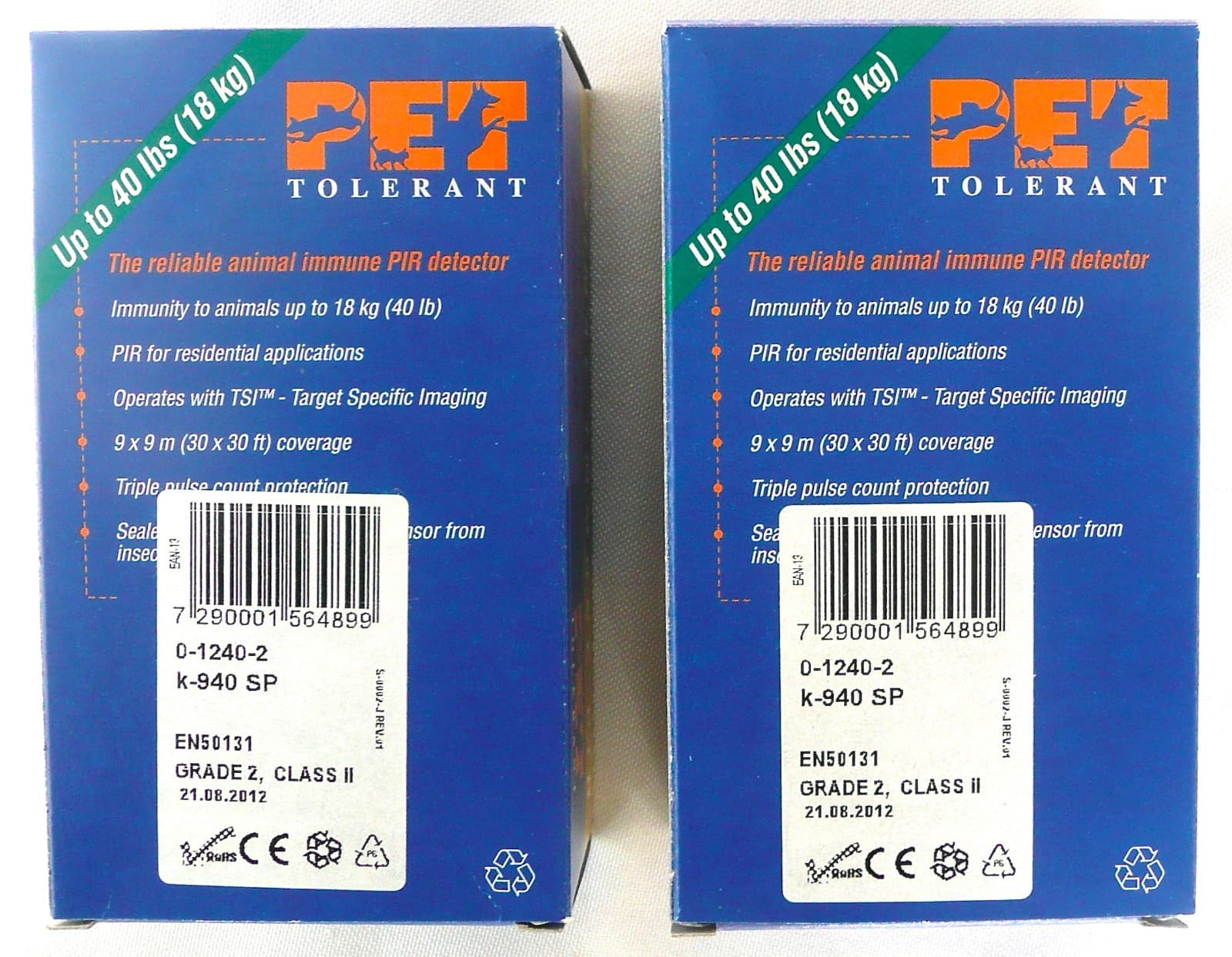(LOT OF 2) Visonic K-940 Detector Animal Immune PIR Pet Tolerant Up To 40 lbs 2