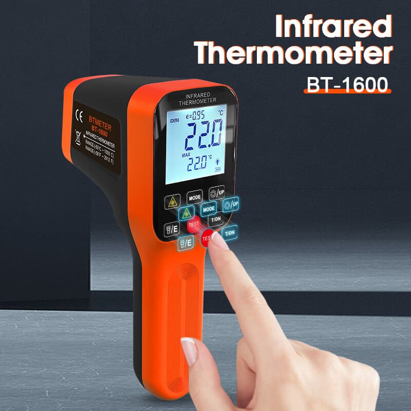 Infrared Laser Thermometer Gun Digital High Temperature Measurement Tester Meter 4