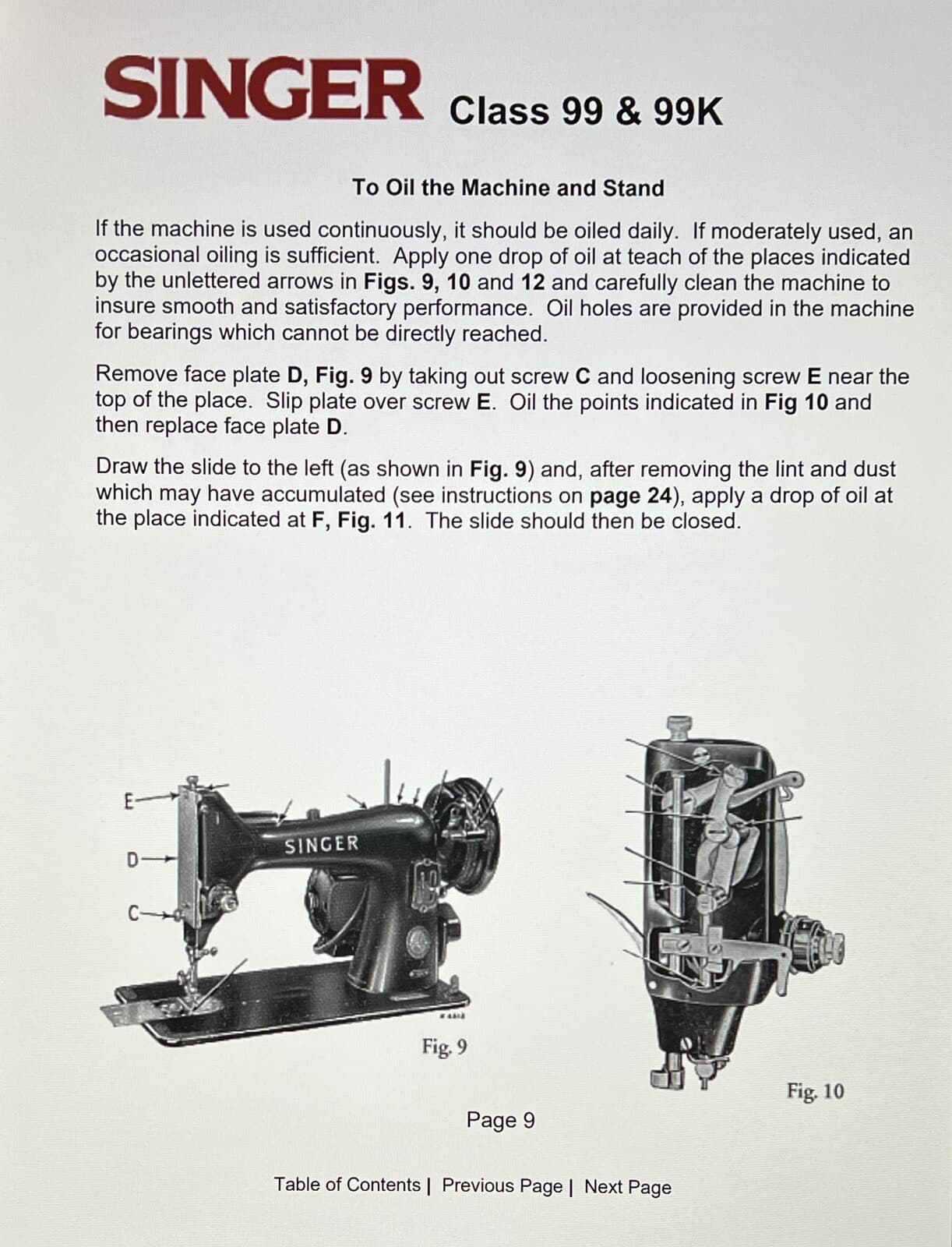 Singer 99 & 99K Sewing Machine Instructions User Manual Guide Bound 3