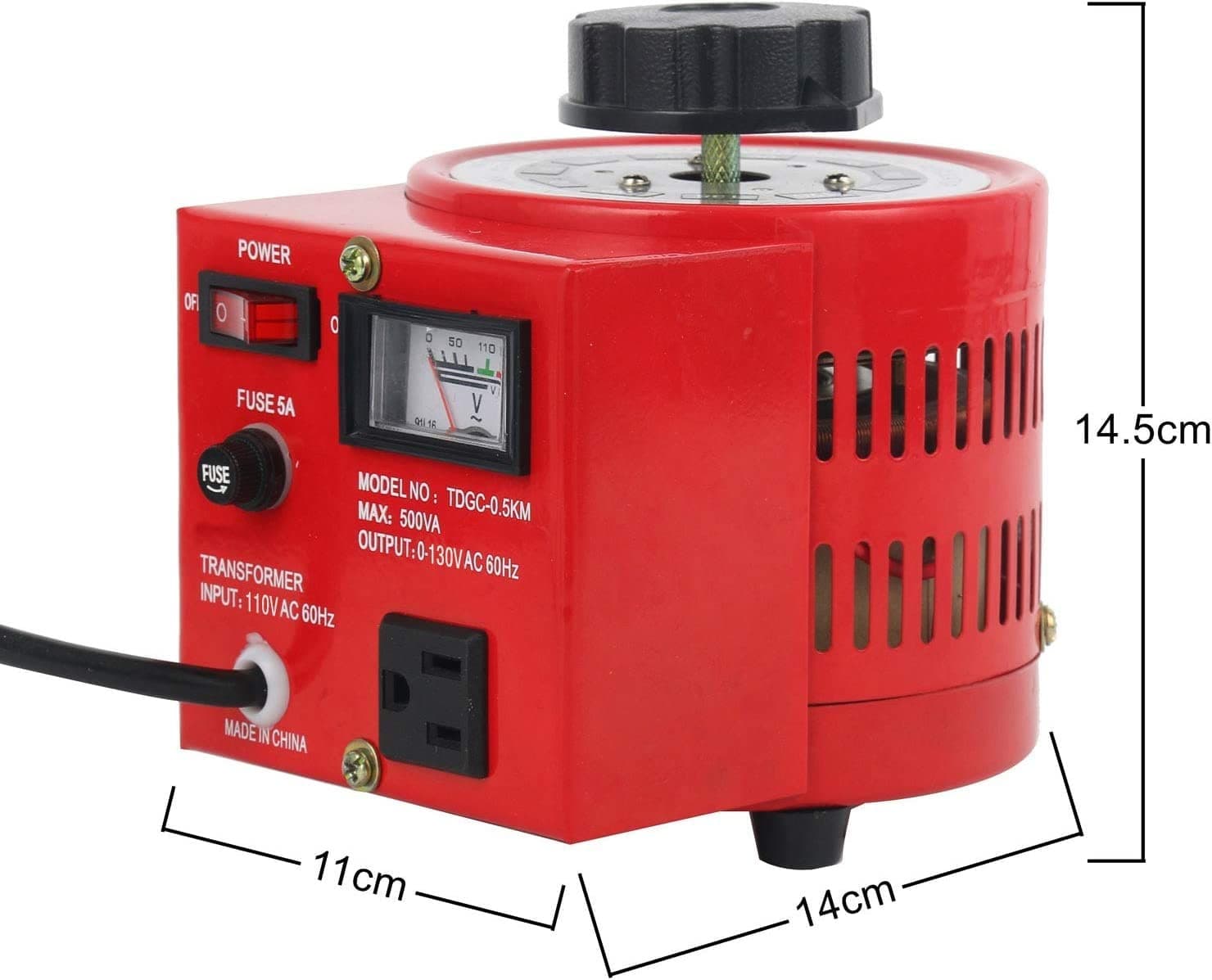 5Amp Variac Transformer Variable AC Voltage Regulator Converter  500VA 0-130V 2