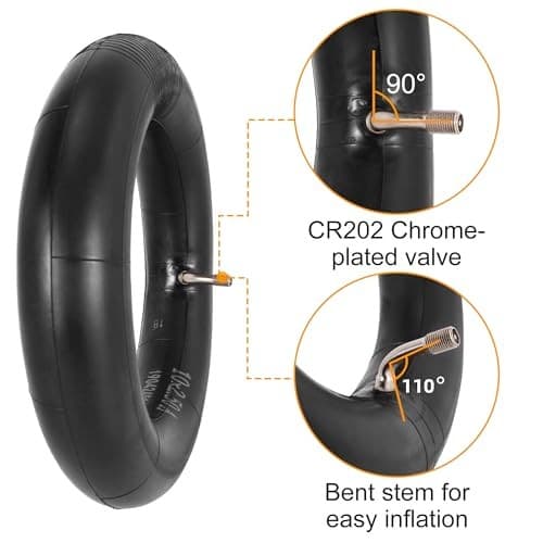 2 Pack of 10x2.50 Inner Tubes with 90° Bent Valve Stem Replacement for  5