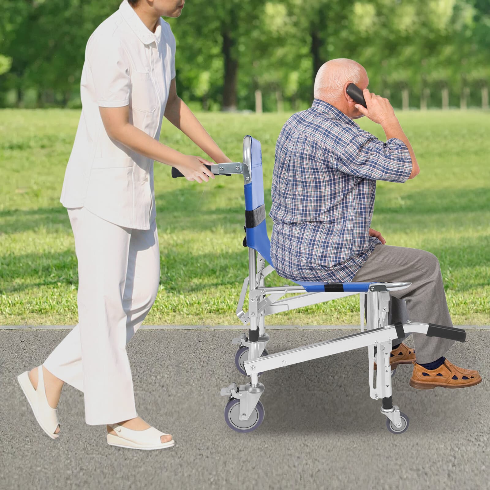 Foldable Emergency Transportation Stair Chair Stair Climbing Wheelchair 160kg