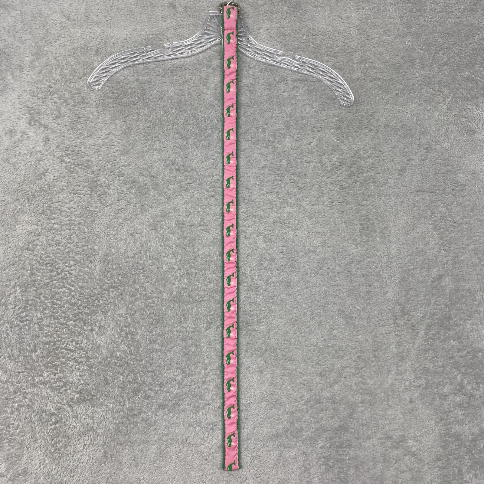 A Tierney Belt Girls M Pink Green Whale Nautical Preppy Ribbon D Ring USA 2