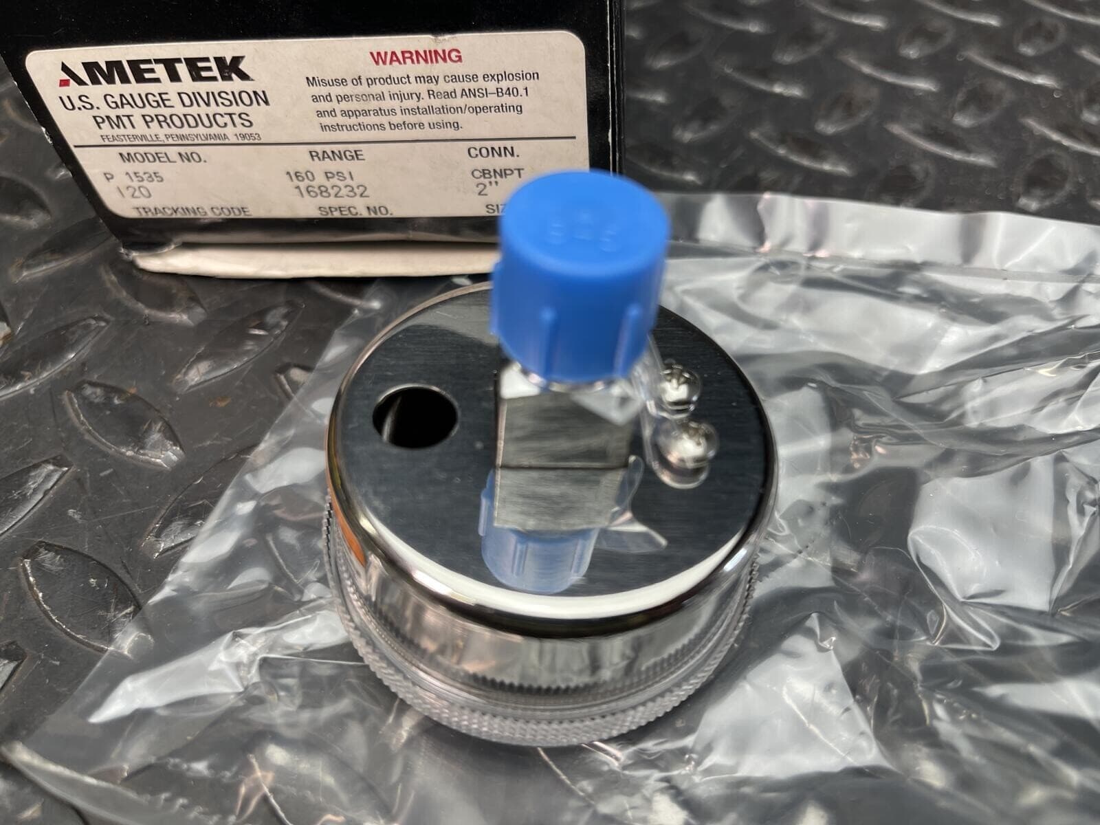 Ametek P 1535 Corrosion Resistant Gauge 160 PSI 2" Face CBNPT Connector 2