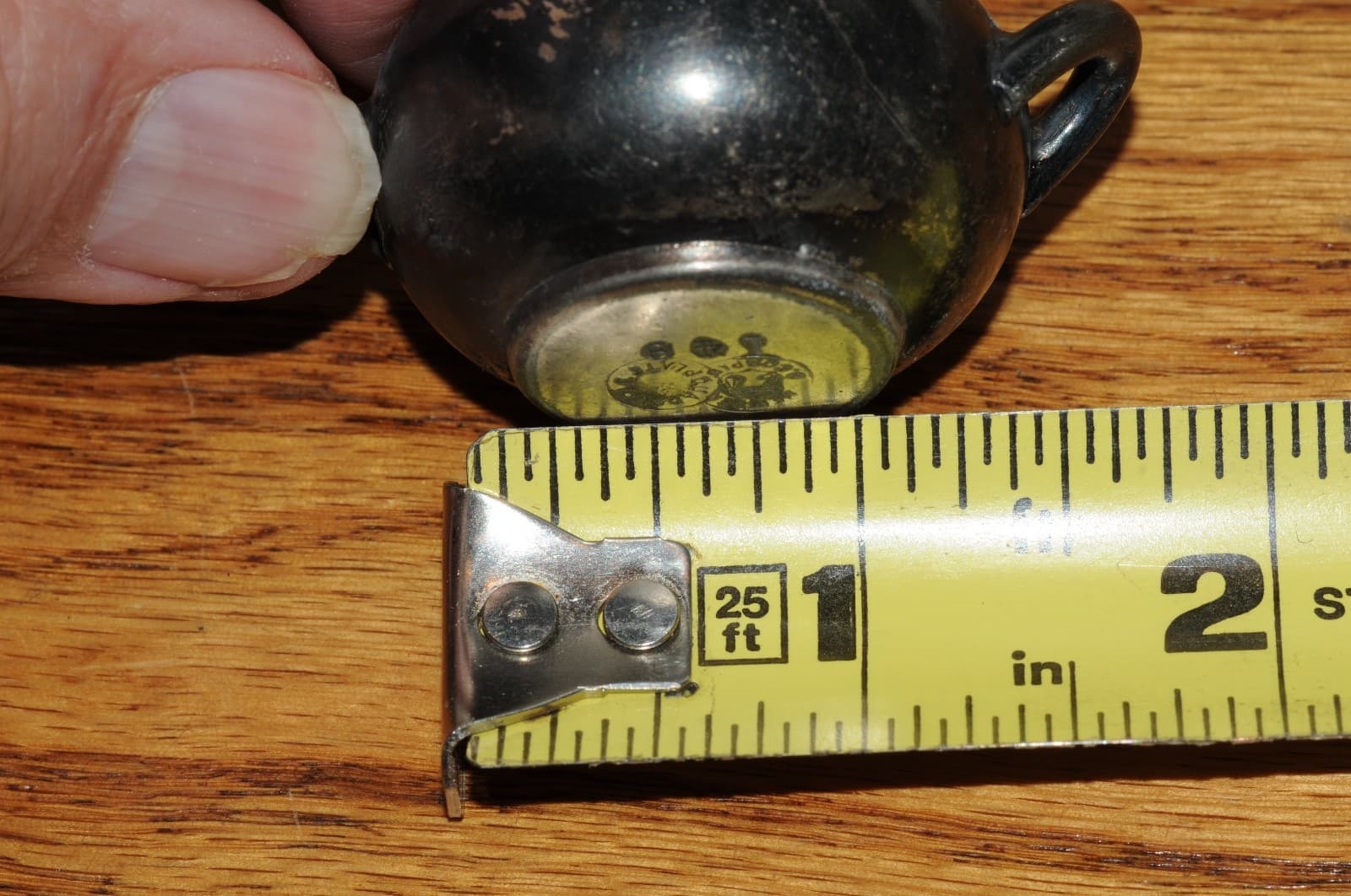 Antique Very  Small Metal Sugar Bowl Signed B Company Meriden Quadruple Plate ** 3