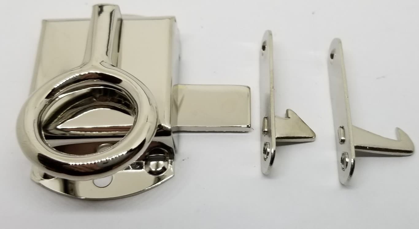 Left Hand Nickel Ring Wilson Napanee Cabinet Door Latch Hoosier Sellers antique  5
