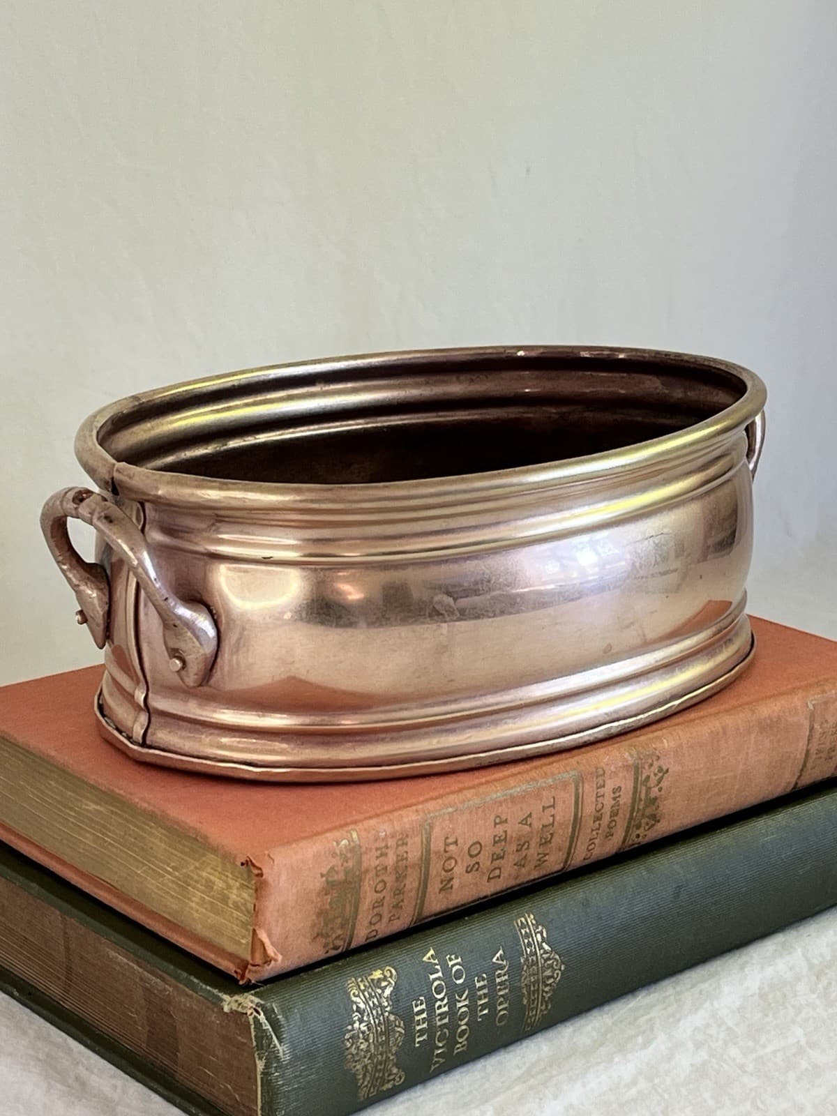 Vintage Copper Planter or Jardiniere With Handles 6