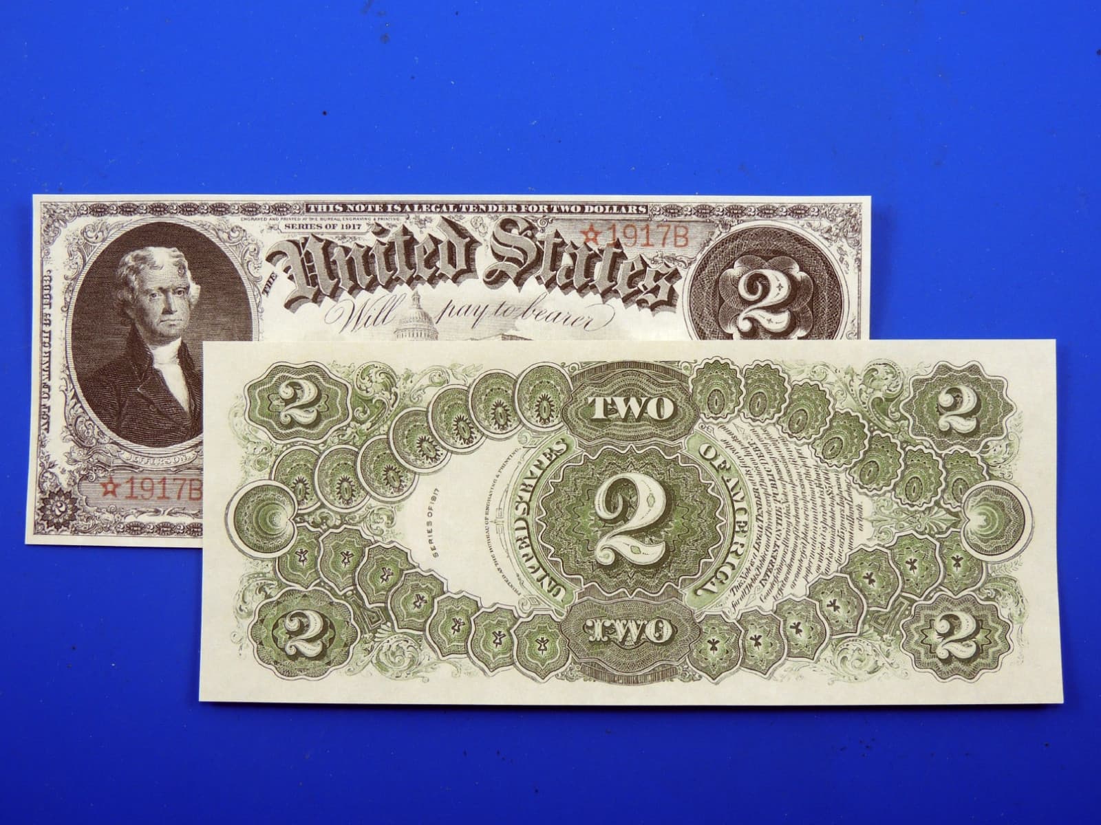 Reproduction $2 1917 Legal Tenter Note US Paper Money Currency Copy 2