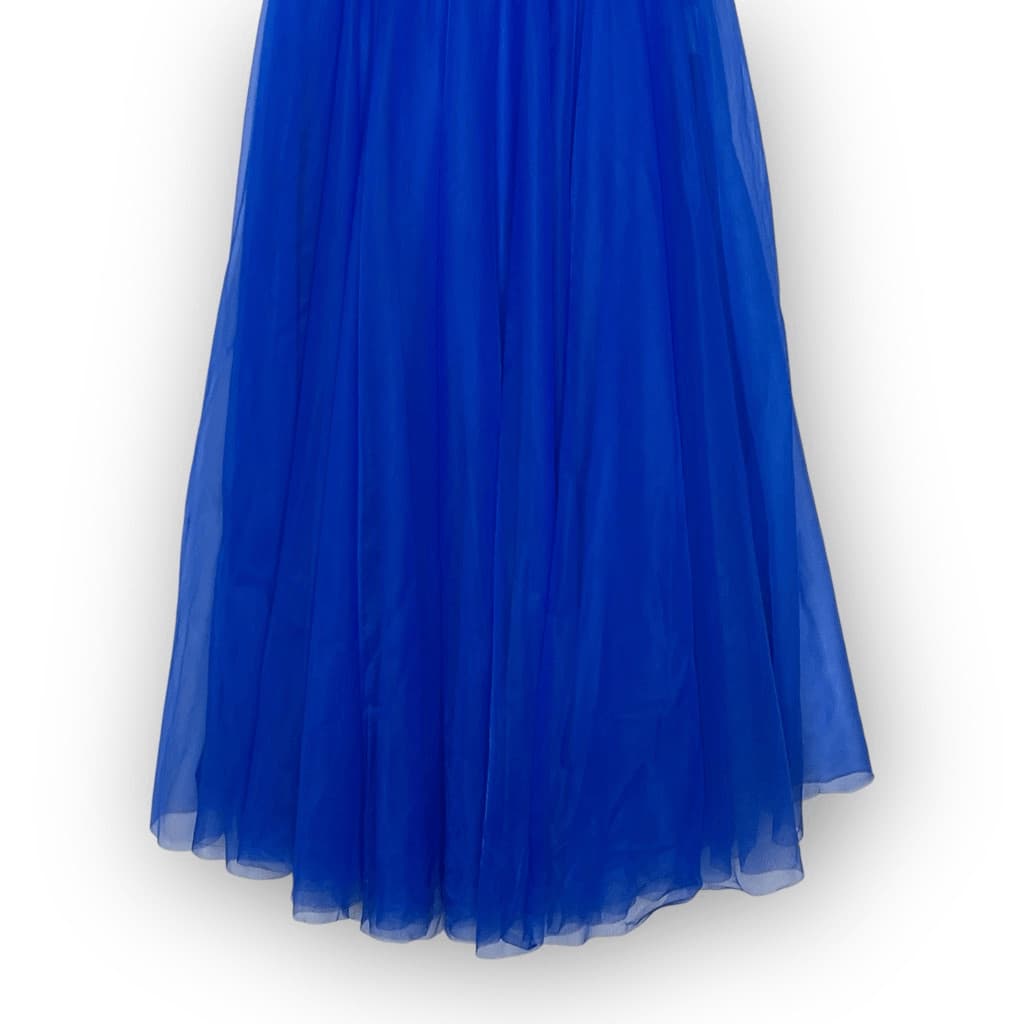 Wolff Fording & Company Lyrical Royal Blue Chiffon & Velvet Dance Dress Petite 6