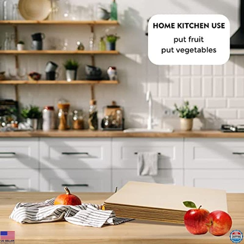 FSWCCK 10-Pack 3MM Basswood Plywood Sheets - 1/8" x 12" x 12" for DIY & Painting 5