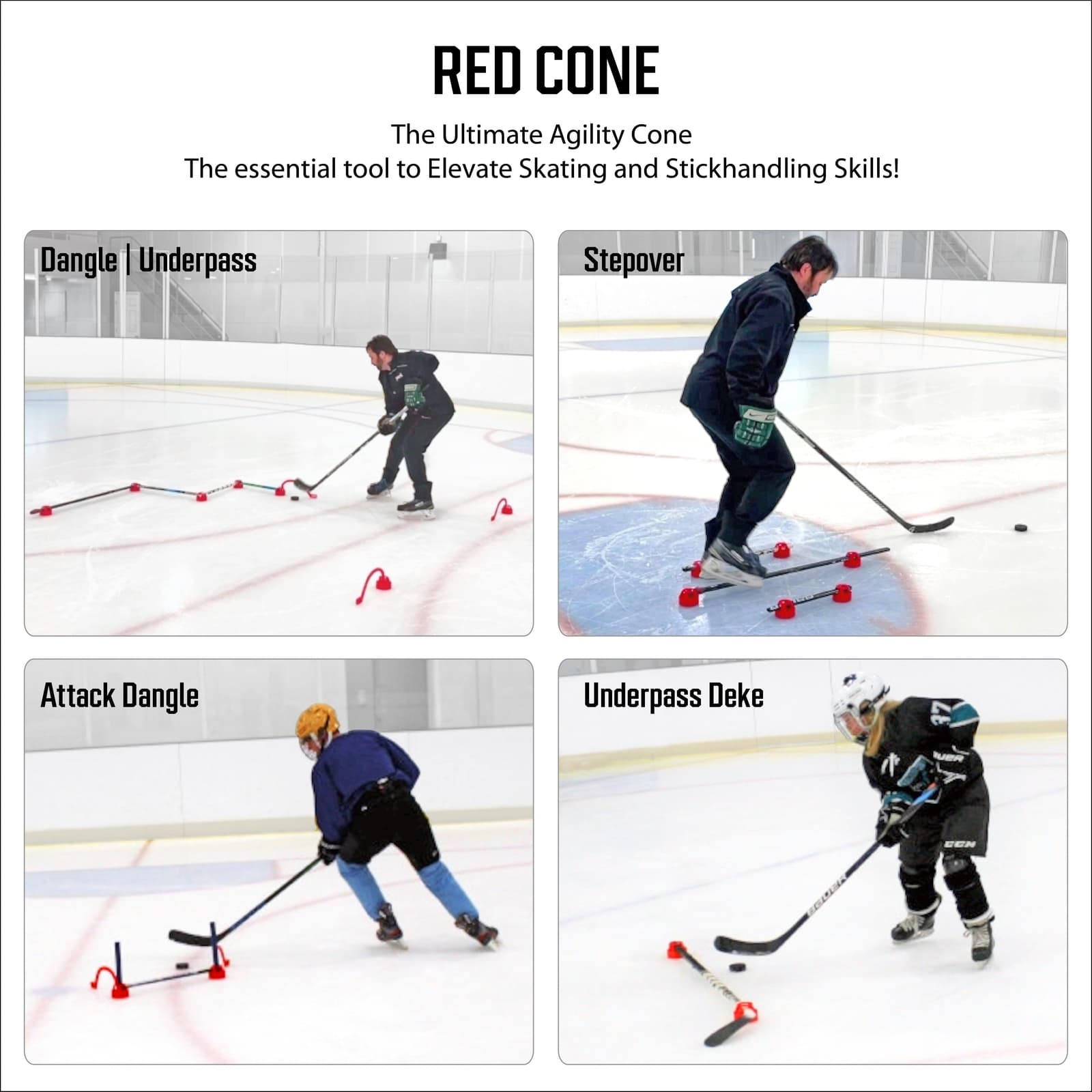 RED Cone Ultimate Hockey Cone Training System 2
