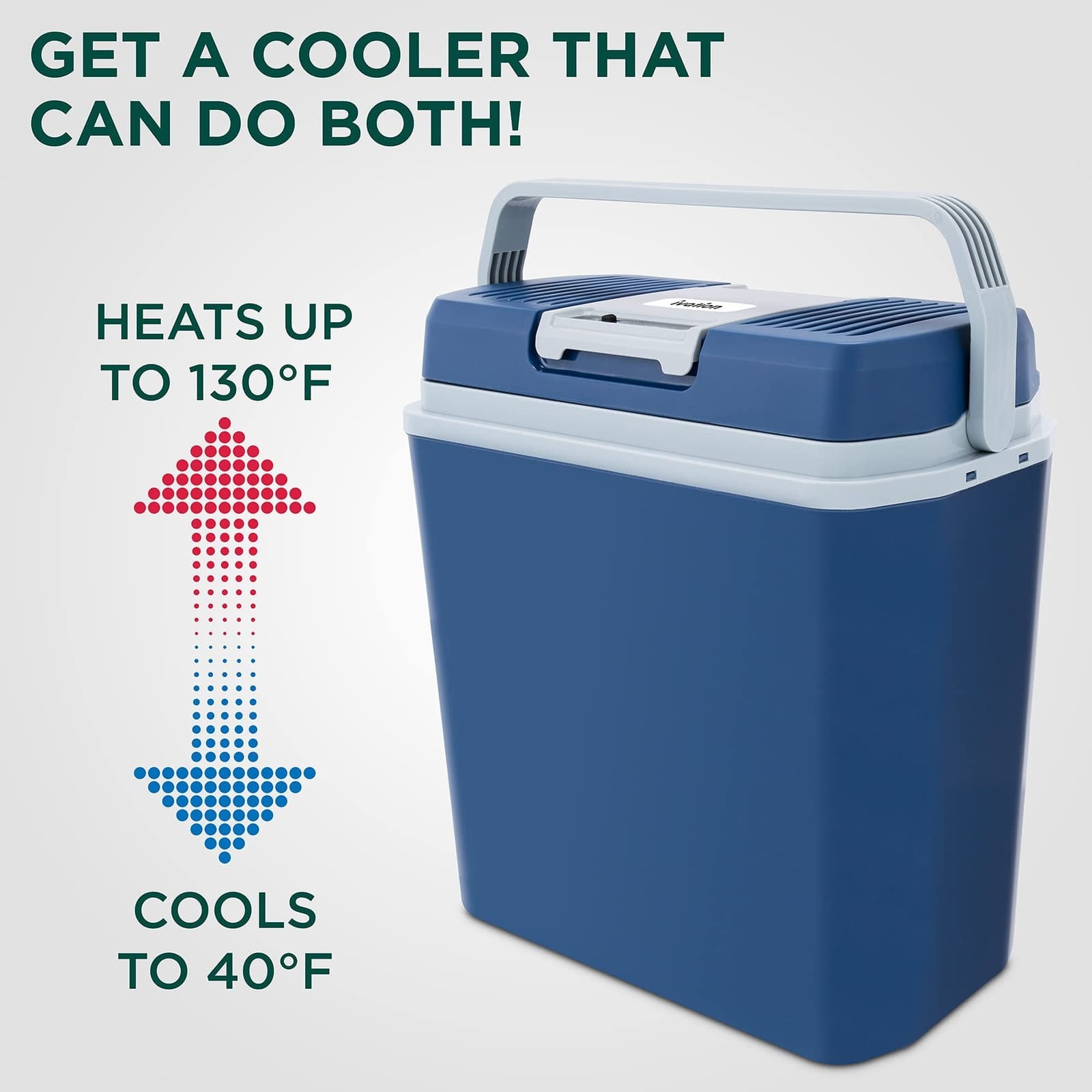 Ivation 24L Electric Cooler & Warmer Portable Car Fridge with Handle for Camping 2