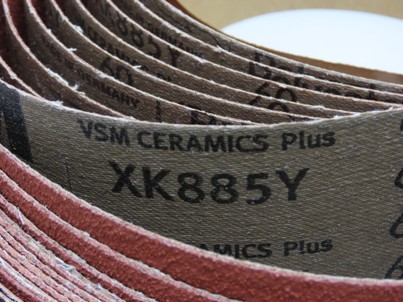 VSM Abrasives 315145 3x132" 60 Grit Ceramic Abrasive Polyester Cloth Belt QTY 10 4