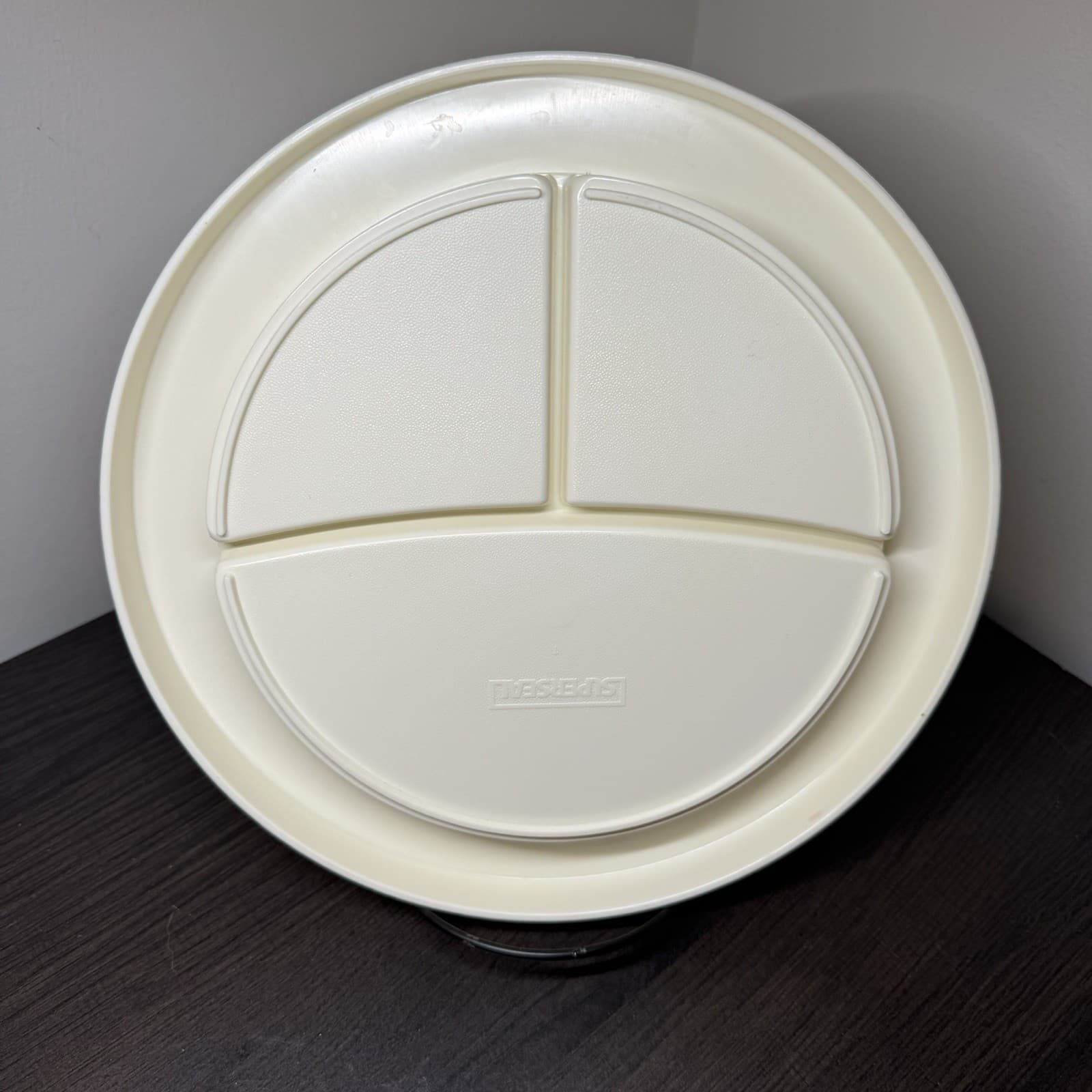 Vintage Disney Mickey Mouse Sectioned Divided Plate Train Melamine 2