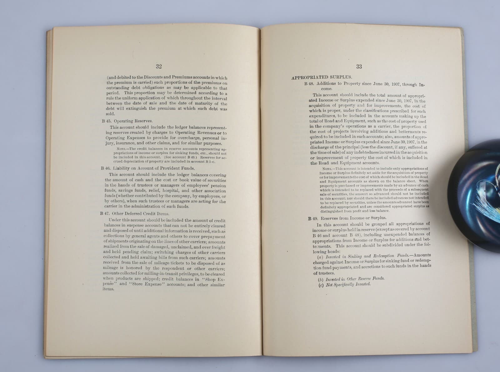 1910 Interstate Commerce Commission Balance Sheet Statement For Steam Roads 6