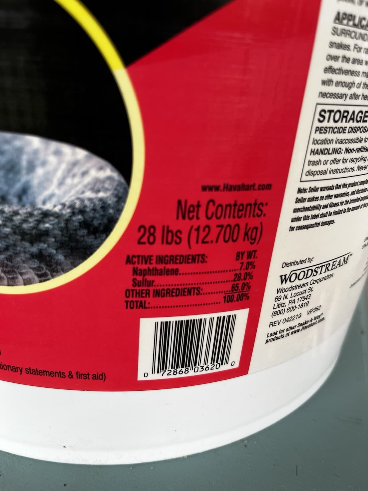 Victor Snake-A-Way Snake Repelling Granules 28lb Bucket Brand New 2