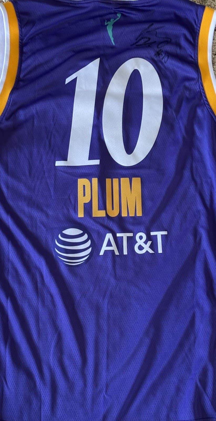 Kelsey Plum Signed Los Angeles Sparks WNBA Jersey BAS COA Beckett Autograph Aces 5