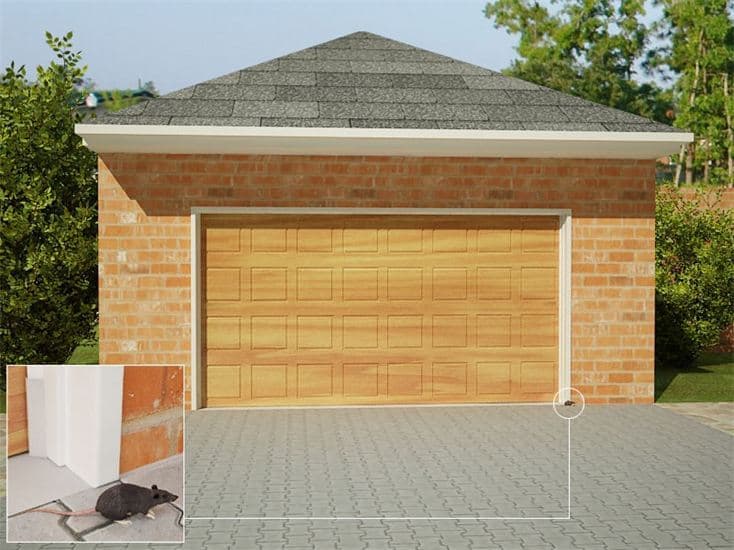 GARAGE DOOR MOUSE RODENT GUARD Block Seal Mouse Proof Kit ~ Made in USA 2