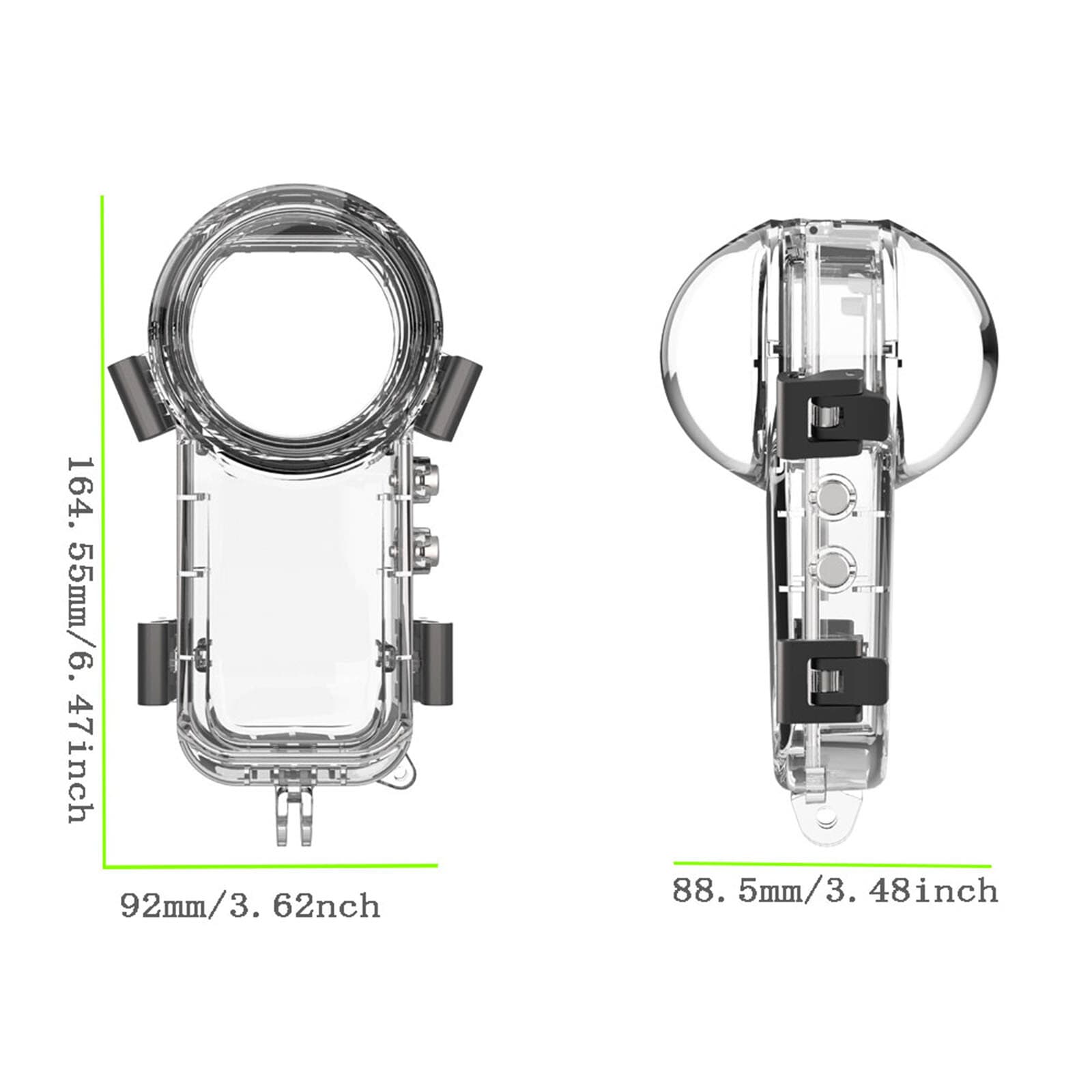 Spherical 50M Invisible Waterproof Underwater Diving Case Cover for Insta360 X5 4