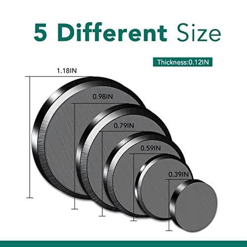 5 Different Sizes, 100Pcs Strong Ceramic Magnets with Adhesive 5 Size 100PCS 4