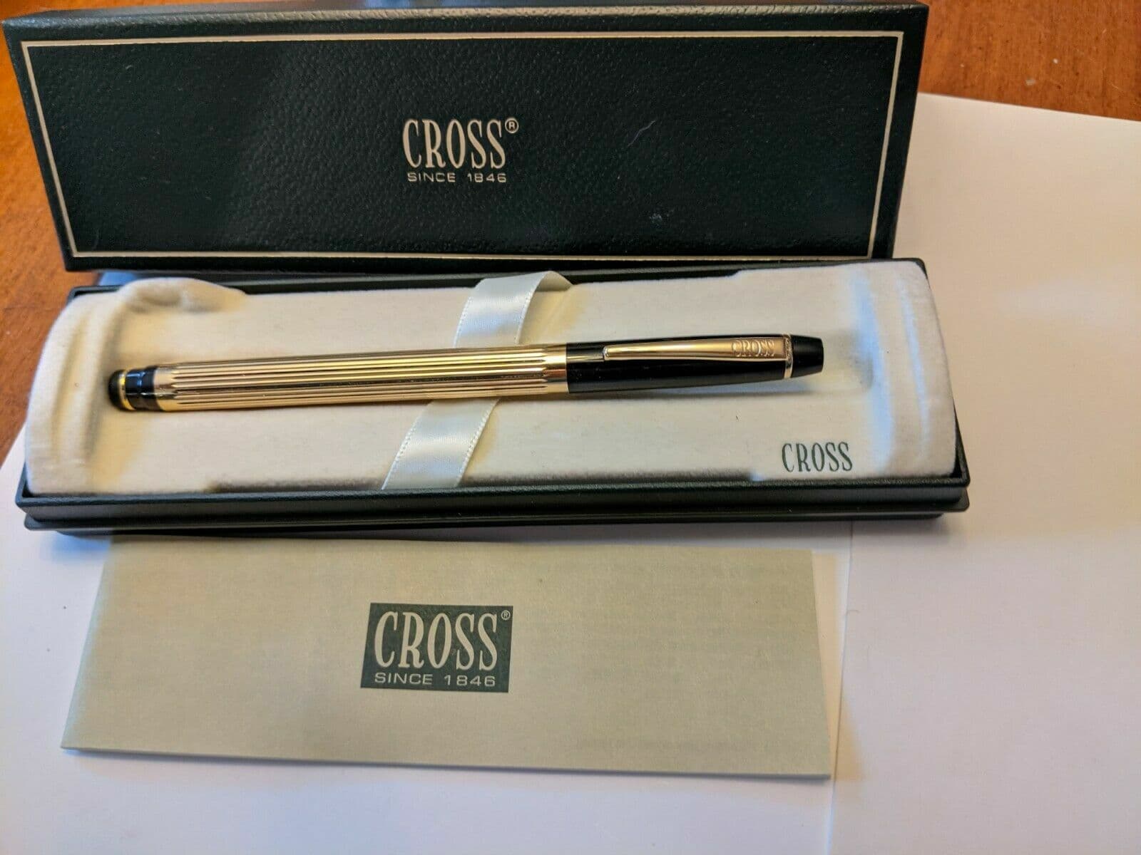 Cross Metropolis Rollerball  Pen Black & 23k Gold New   In Box Made In Usa * 3
