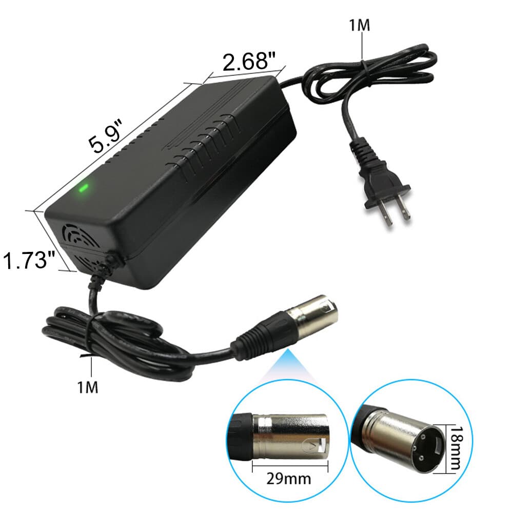24V 5A 3 Pin XLR Battery Charger For Mobility Pride Scooter Jazzy Power Chair 3
