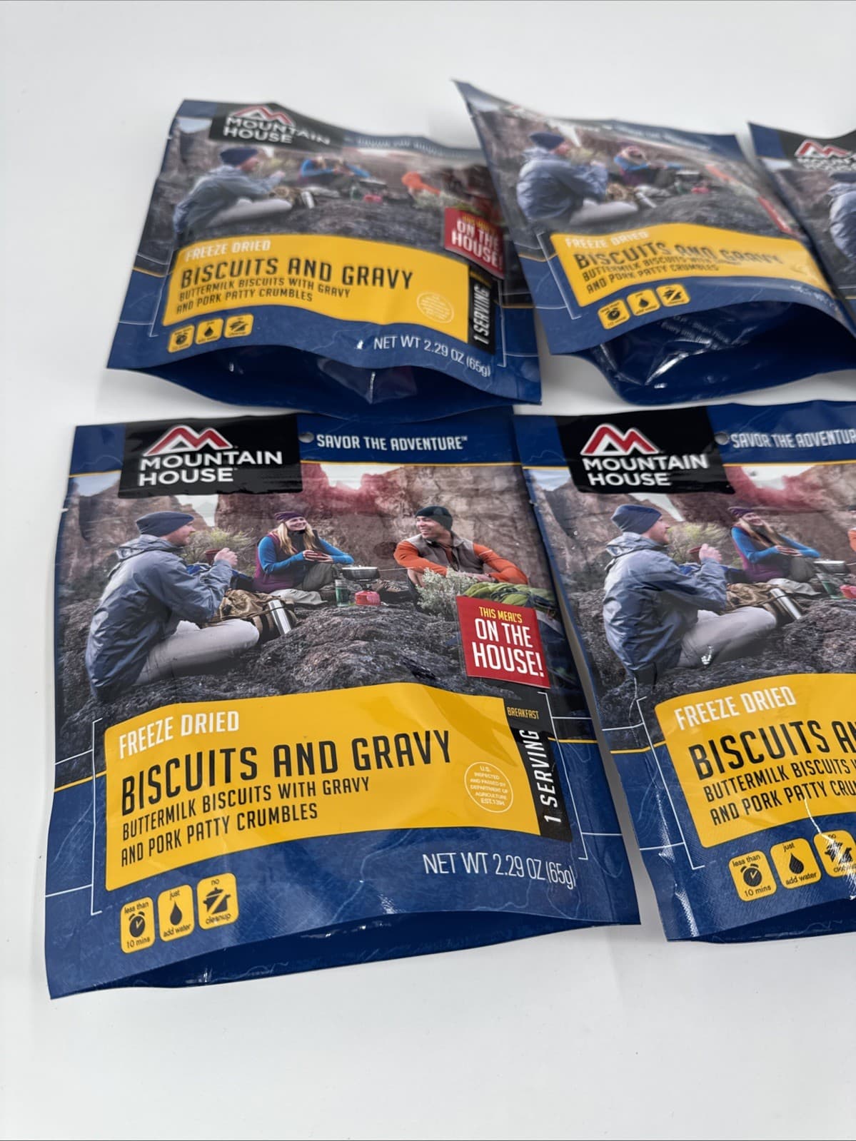 Mountain House Biscuits and Gravy Freeze-Dried Emergency Food Lot of 6 2