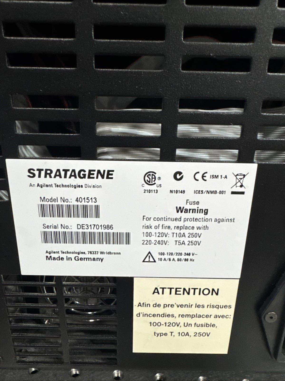 Agilent Stratagene Mx3005P 401513 Multiplex Quantitative Unable To Test 5