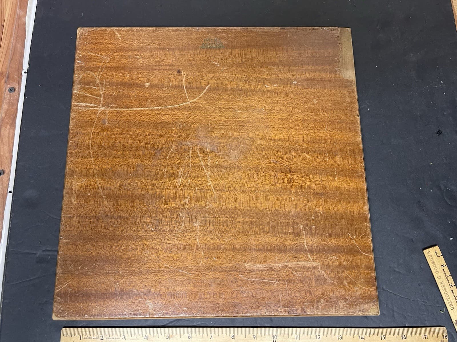 Vtg Drueke No 151 Chess Board Walnut Curly Maple Wood 15"  USA READ  4