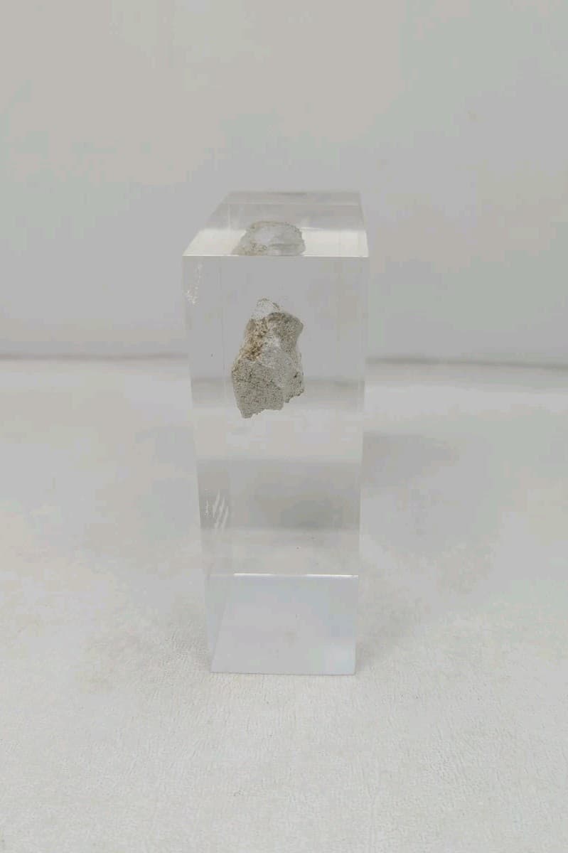 Rare Remnant of Great Stone Church Mission San Juan Capistrano Encased In Lucite 5