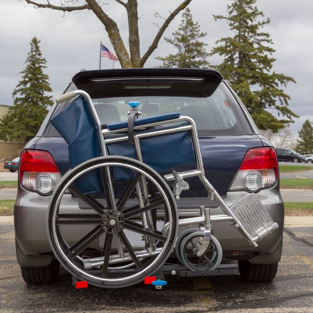 Silver Spring Ball-Mount Hitch Manual Wheelchair Carrier with Tilt Platform 3