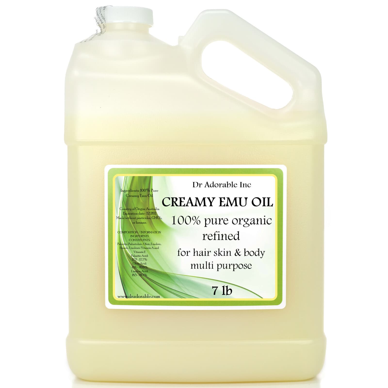 EMU OILS BY DR.ADORABLE 100% PURE ORGANIC NATURAL 0.5 OZ UP TO GALLON!