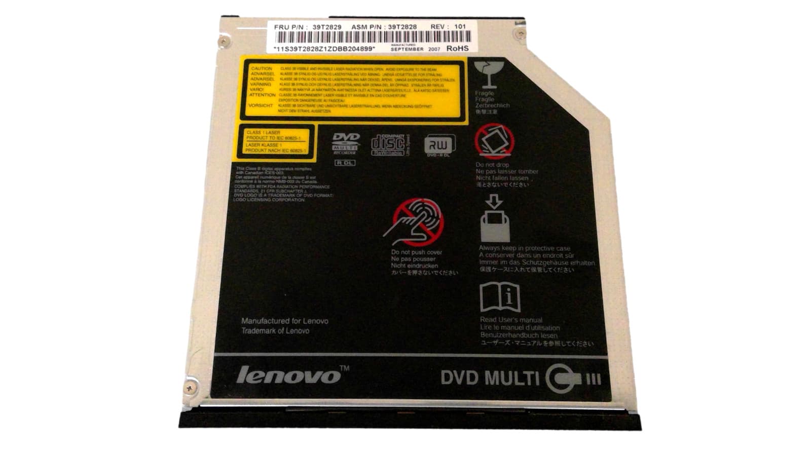 IBM Lenovo 39T2829 ThinkPad T60 T61 Z60 Z61 DVD-RW / CD-RW Combo Drive