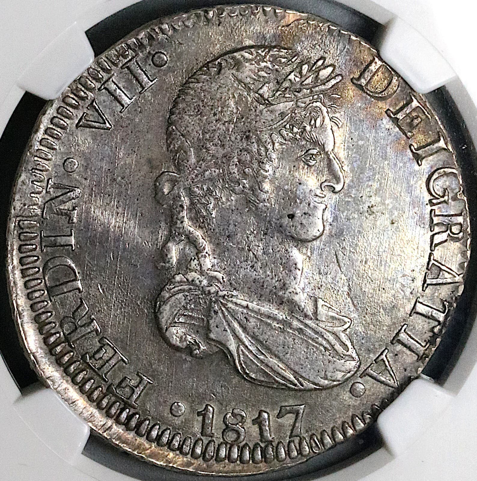 1817-Zs NGC AU 55 Mexico 8 Reales War Independence Zacatecas Mint Coin 23110603C 2