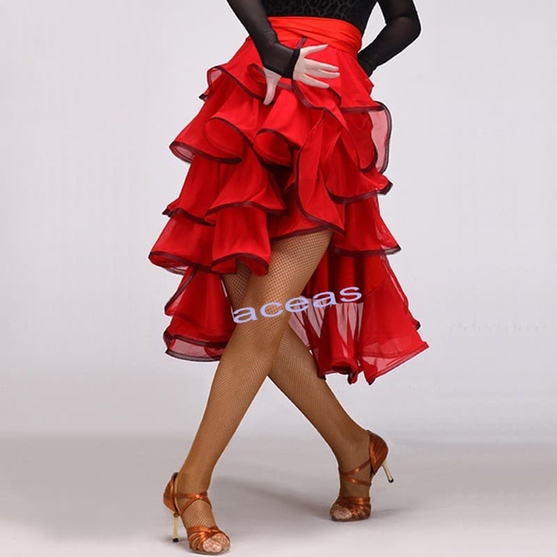 Women's Latin Cloak Skirts Rumba Samba Cha Cha Dance Performance Ballroom Dress