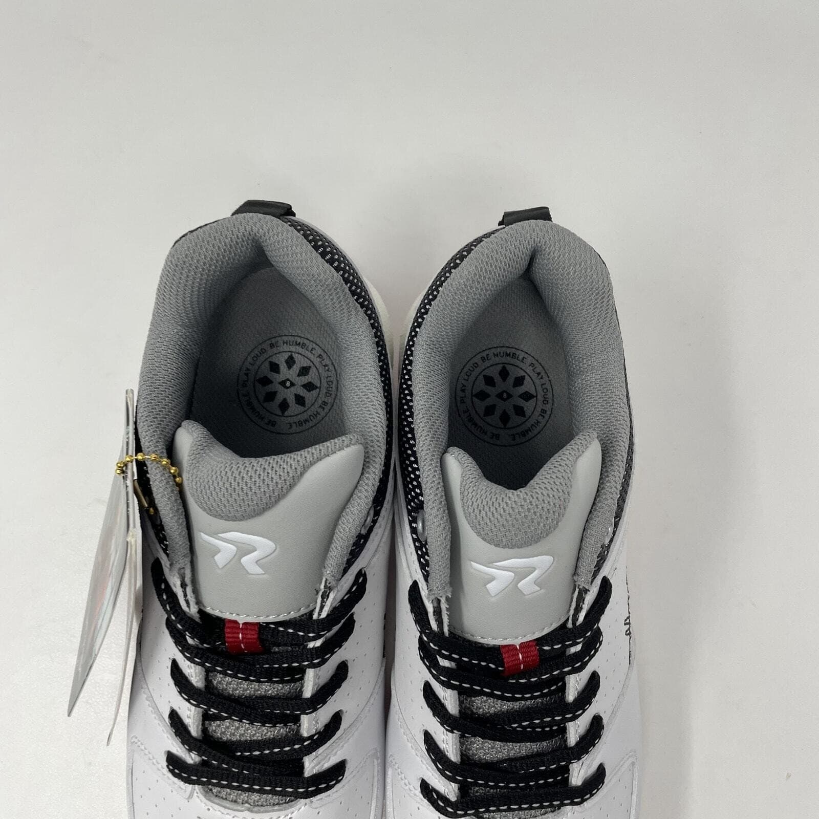 Ringor Flite Spike Softball Cleats Womens 8 White Soundwaves Shoes 4